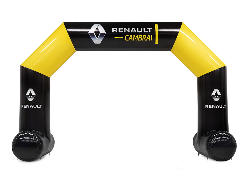 Arco di partenza e arrivo renault su arco  gonfiabile da acquistare su JB Gonfiabili Italia. Acquista online archi pubblicitari gonfiabili su JB Gonfiabili Italia